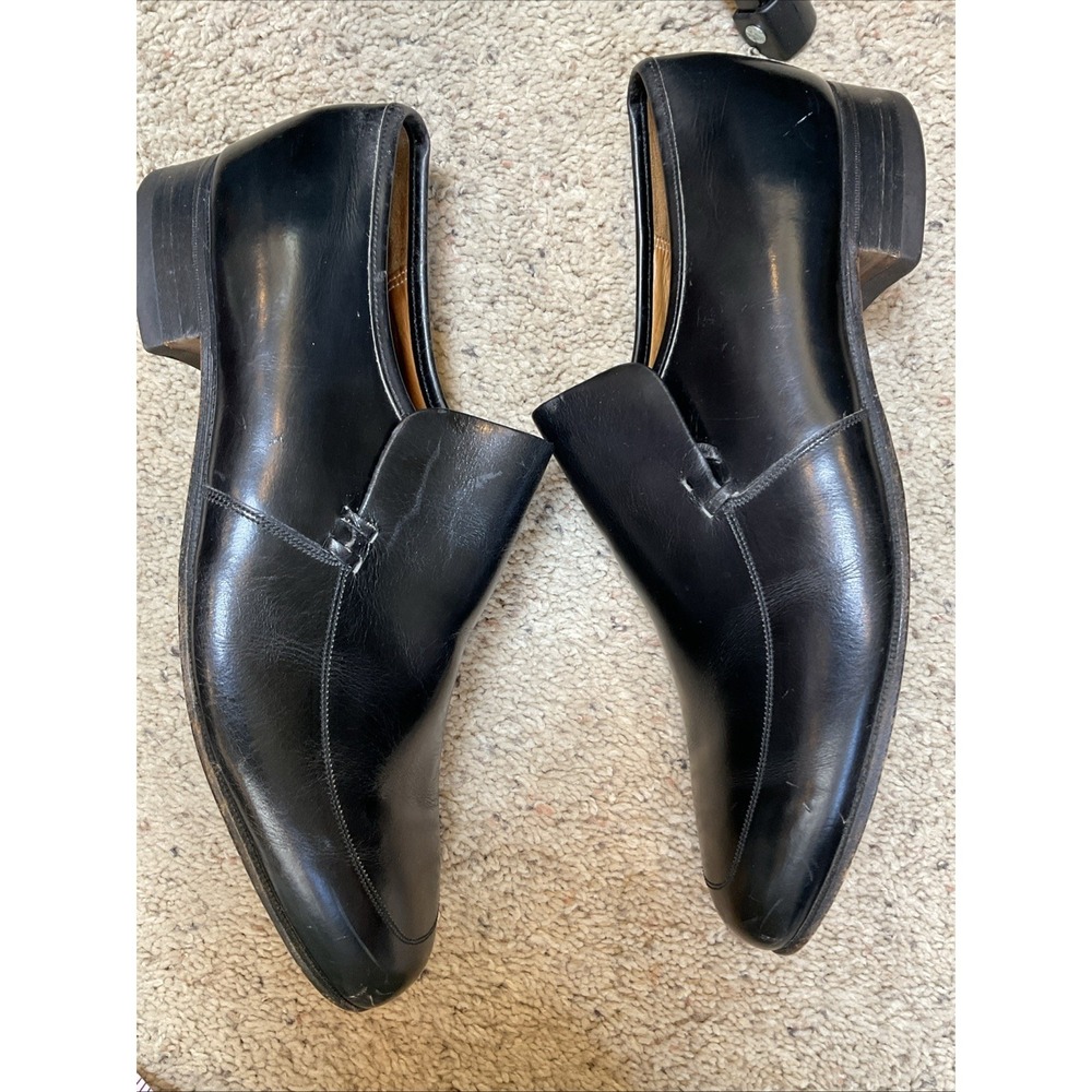 Hitchcock Black Loafer Shoes Style #4436 Size 10.5 5E Wide Smooth Slip On - Picture 8 of 11